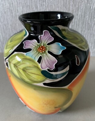 VASE BLAU HIMMEL TON FUNKTIONIERT KERAMIK BLUMEN UND BIRNEN PERFEKT