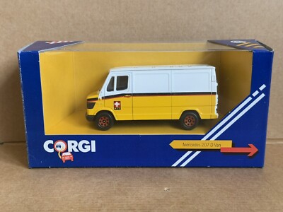 Corgi Mercedes-Benz 207 D Van, PTT Swiss Post Van, Rare, Boxed