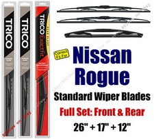Wipers 3-Pack Front & Rear fit 2014+ Nissan Rogue & Rogue Select - 30260/170/12J