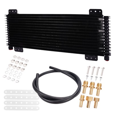 Low Pressure Drop 40k Transmission Oil Cooler Kit GVW Max 40,000 LPD47391(Black)