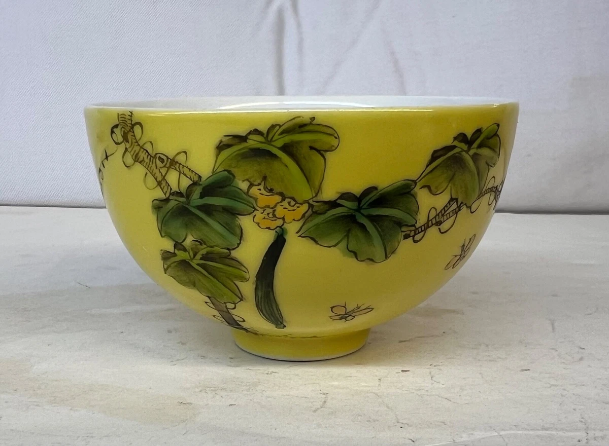 陶瓷中国古董碗黄色| eBay
