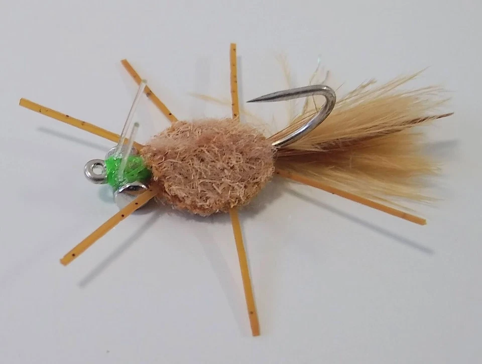 3pk Permit RagHead Rag Head Crab Fly Tan Olive Bonefish Jacks Gamakatsu - Image 2 of 4