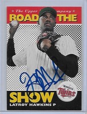 Baseball Card IP auto LATROY HAWKINS 1995 Upper Deck Minnesota Twins