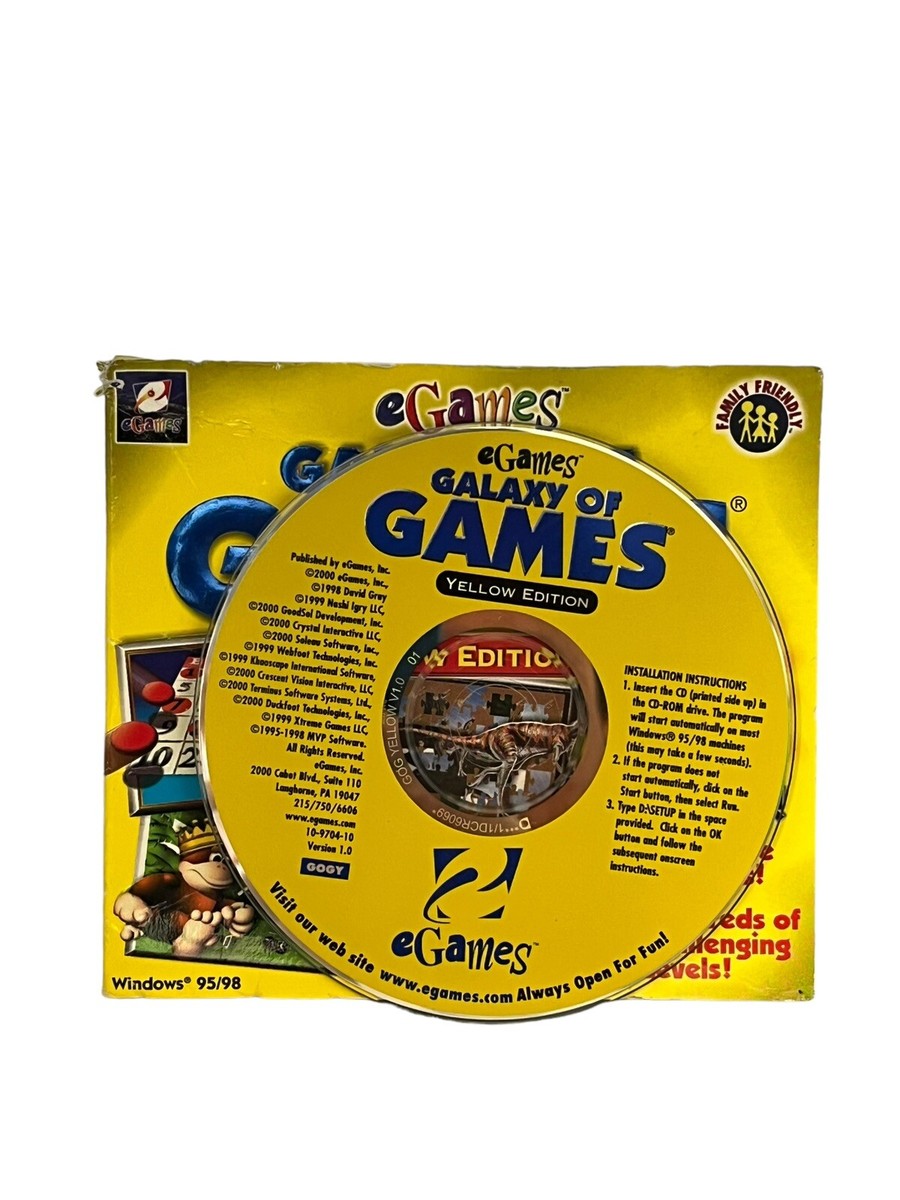 Galaxy of Games PC Games Lot Red Yellow Edition eGames Classic