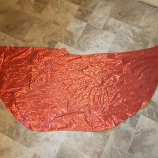 Handmade Vintage Metallic Shimmer Red Dance Flag 68" x 31" Without Baton NEW