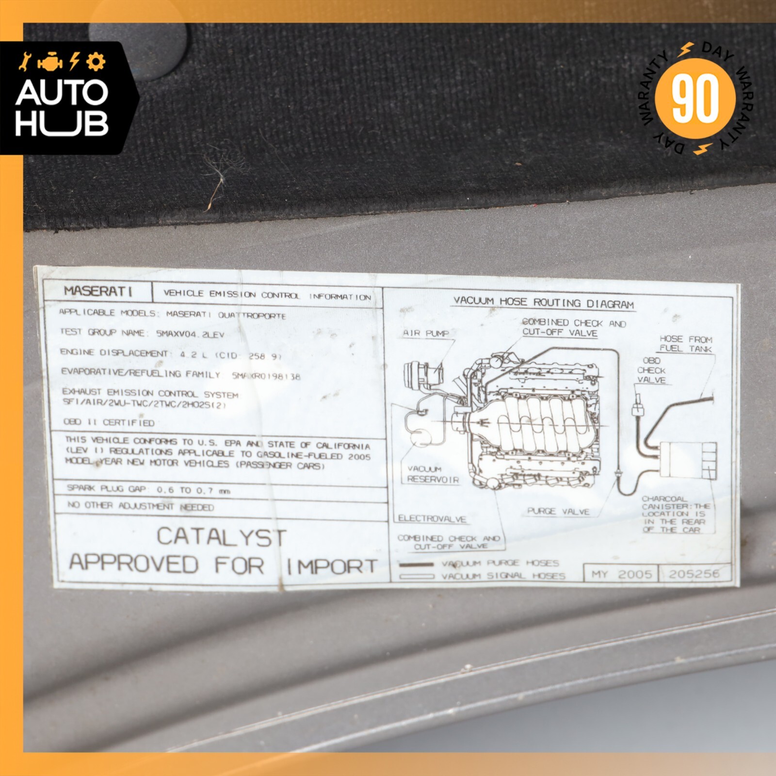 03-13 Maserati Quattroporte M139 Hood Bonnet Cover Panel Assembly Gray OEM