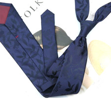 New Classic Floral Blue JACQUARD WOVEN 100 Silk Men's Necktie Tie