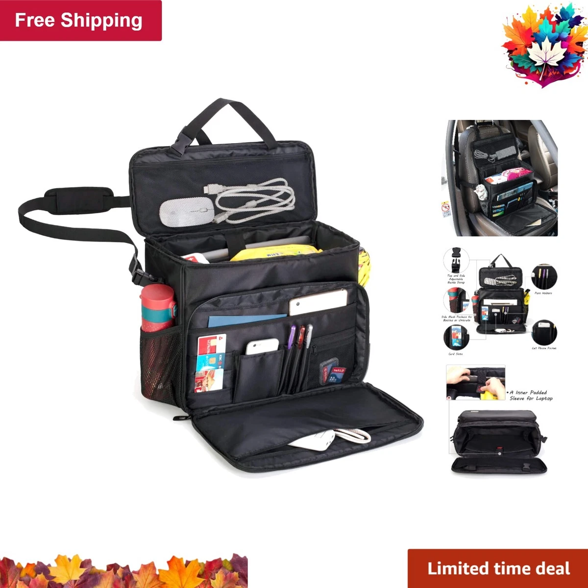 Purse organizer with laptop deals sleeve