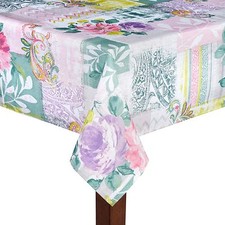 Pastel Floral Print cloth Tablecloth 52 x 70