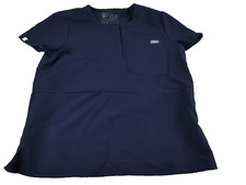 Figs Women's Blue Scrub Top Size Small Medical Nursing Hospital W20SW1006