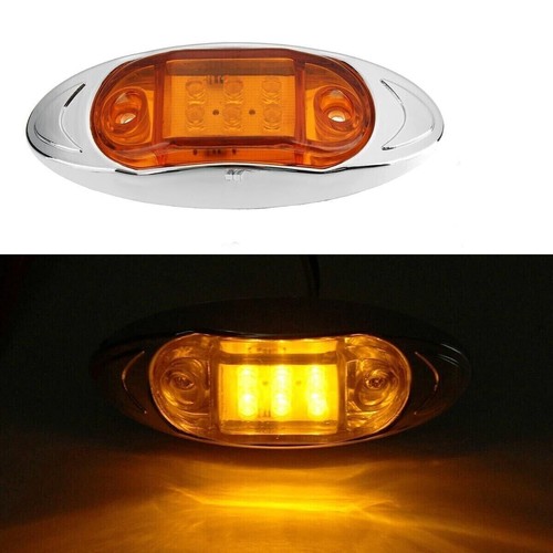 4 pcs Orange LED Indicator Side Repeater Light Lamp 12V Car Boat Motorhome ATV - Picture 3 of 5