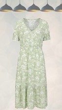 Ex Mountain Warehouse Women’s Tiered Midi Dress in Green Floral Mix