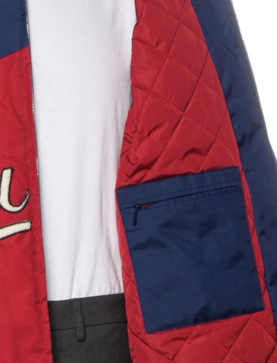 Authentic Gucci Nylon Jacket Script Colorblock Pa… - image 3