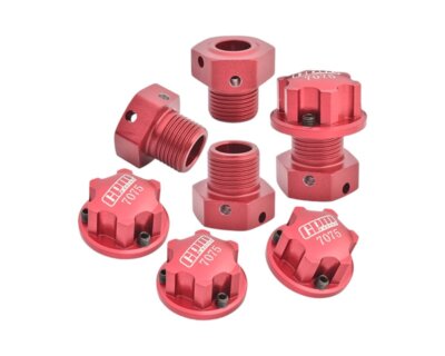 GPM Racing Alu Radmitnehmer mit Muttern rot für ARRMA GPMMAK010R 