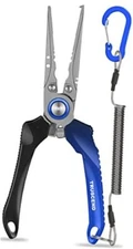  Lockable Handy Fishing Pliers with Innovative A2-blue Split Ring Nose