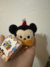 RARE Disney Store Japan Santa Micky Mouse Tsum Tsum Plush