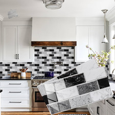 24 Adhesive Tiles 15x30 Kitchen Bathroom Paraster Waterproof PVC Tiles