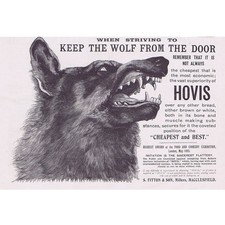 HOVIS BREAD Keeping the Wolves from the Door - Victorian Advertisement 1895