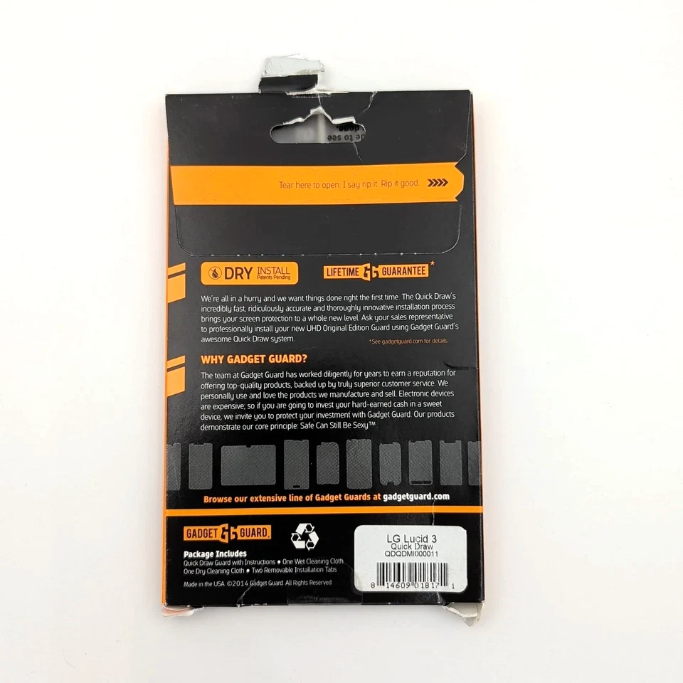 LG Lucid 3 UHD Gadget Guard Tempered Glass Screen Protector - Image 2 of 2