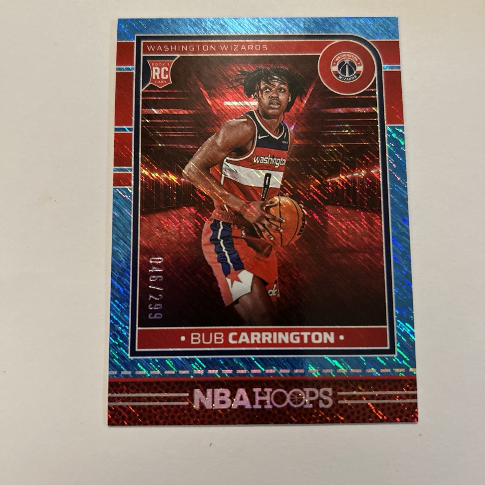 2024-25 Panini NBA HOOPS Rookies Bub Carrington #244 Storm /299 (RC)