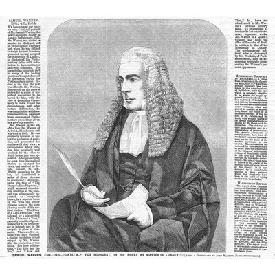 SAMUEL WARREN MP for Midhurst - Antique Print 1859