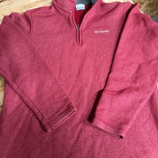 Columbia Men's Great Hart Mountain III Half Zip Pullover Dark Red medium