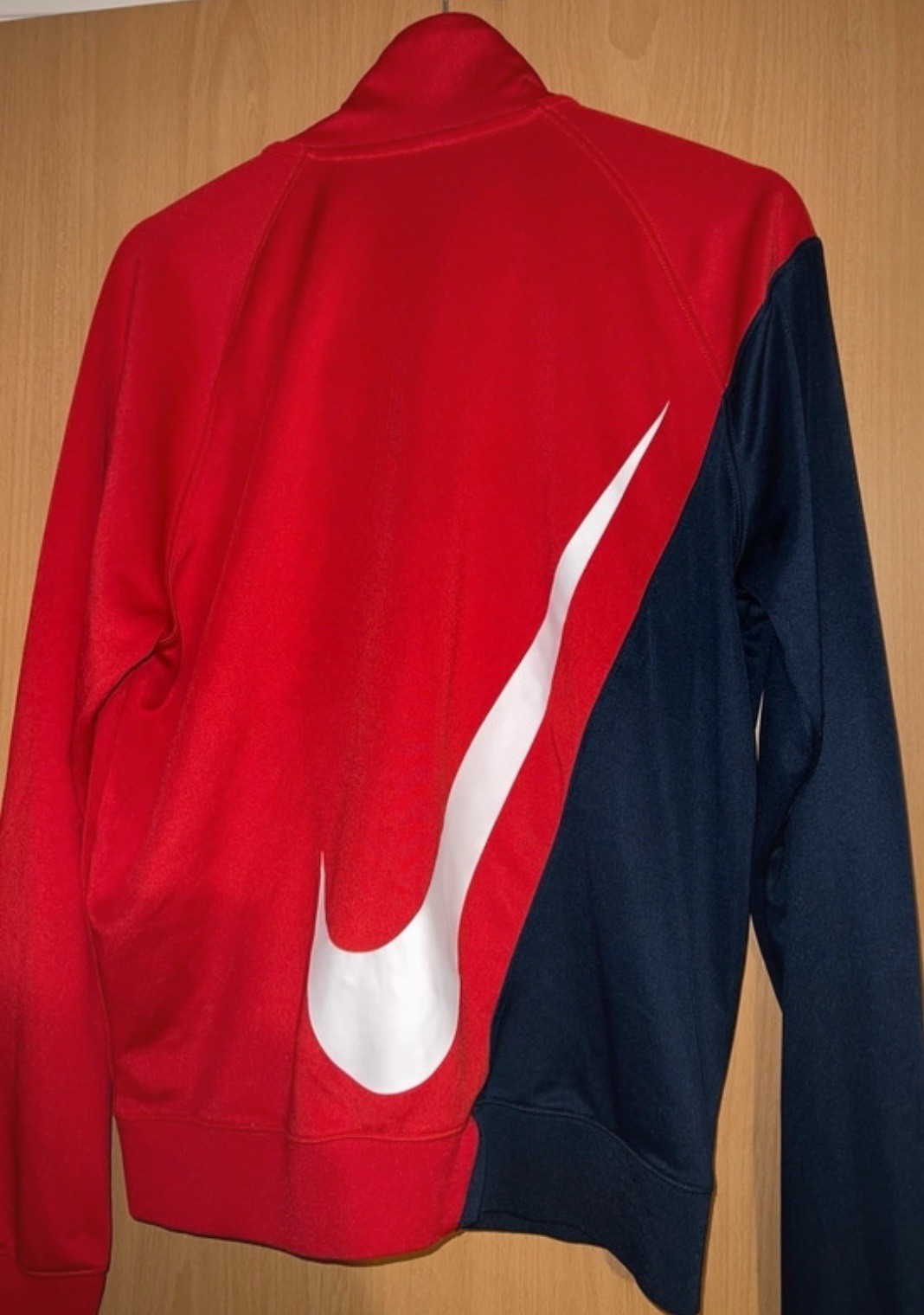 SACAI X NIKE Nike Tuta Uomo Top Medium Navy e Rosso Giacca Zip Allenamento Palestra