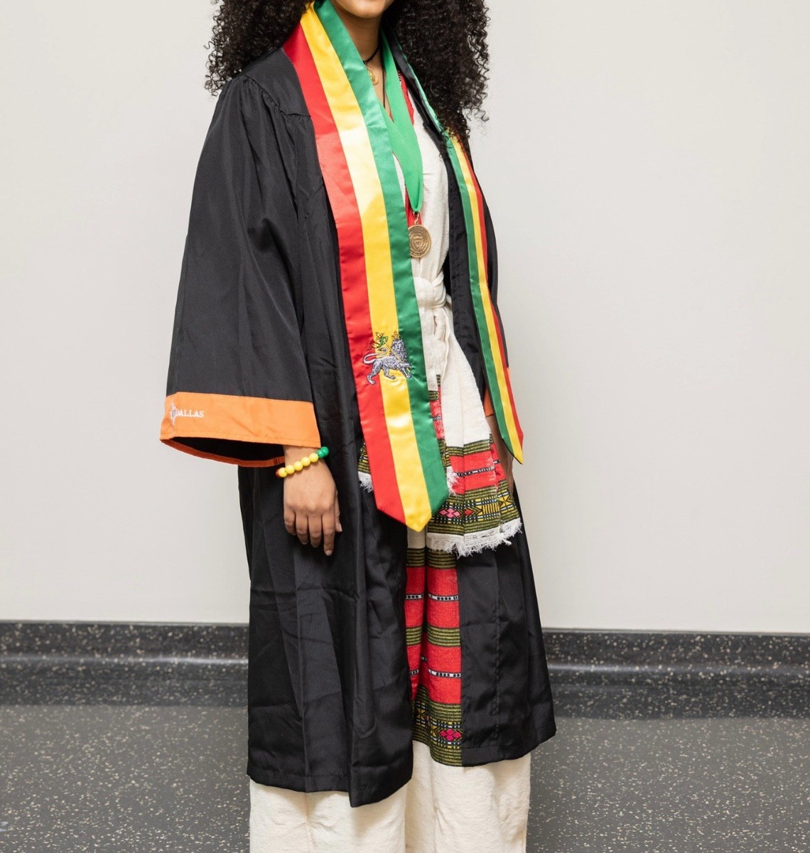 Ethiopia Rastafari Lion Flag Graduation Sash/Stole View 4