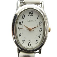Seiko Alba V501-0DV0 Quartz Watch Silver Dial Stainless Steel Band