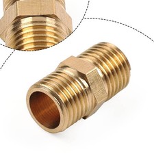 Brass G 1/4 Male To G 1/4 Male Adapter Pipe Fitting Threaded Connector Coupler