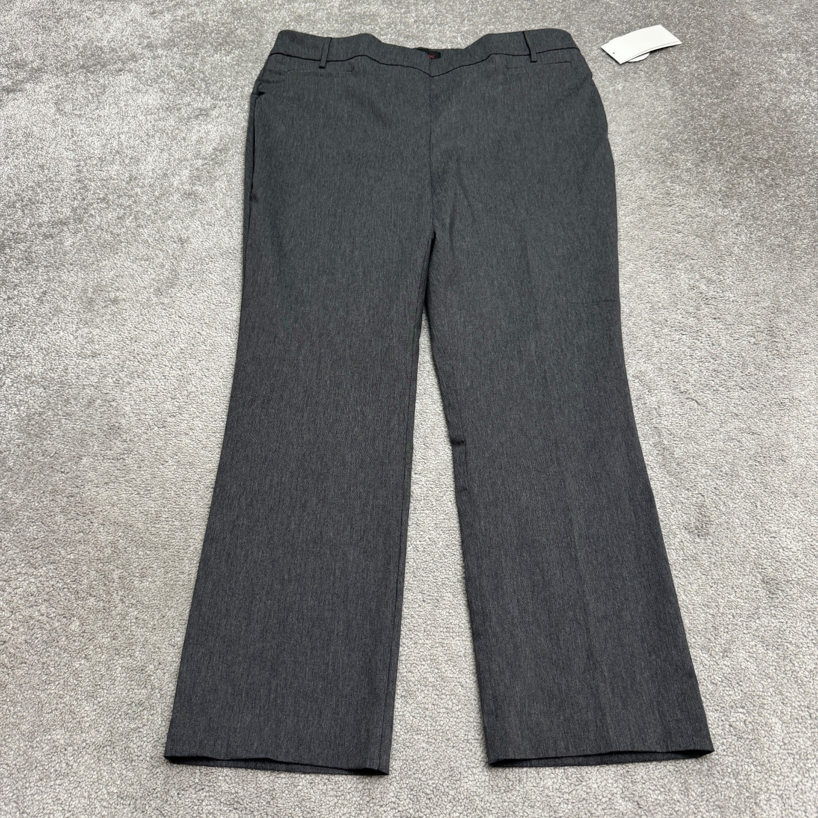 Rekucci Ease In To Comfort Straight Leg Trouser Dress Pants Womens 18W Gray NWT