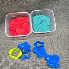 Kinetic Sand Sensory Play Set Red Teal Blue Animal Molds OS Multi Good Kids Toy