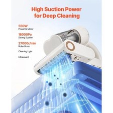 Mattress Vacuum Cleaner 550W Bed Vacuum Cleaner with 18Kpa Powerful Suction