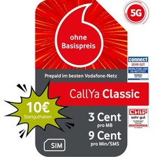 Vodafone Prepaid CallYa Classic|10 EUR Startguthaben|ohne Vertrag|5G-Netz
