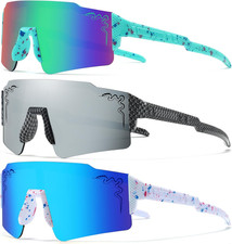 3 Pairs Age 5-16 Youth Boys Girls Sunglasses Kids Baseball Shades Softball Runni