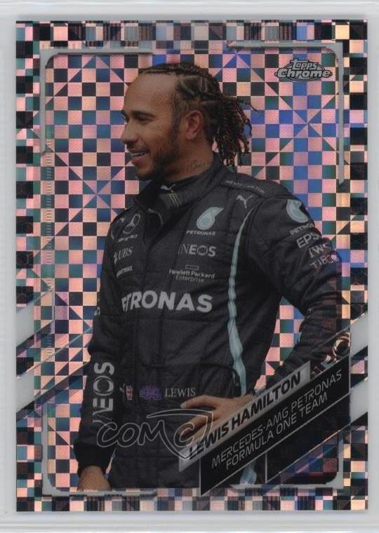 2021 Topps Chrome Formula 1 F1 Racers Checker Flag Refractor Lewis Hamilton 11vc