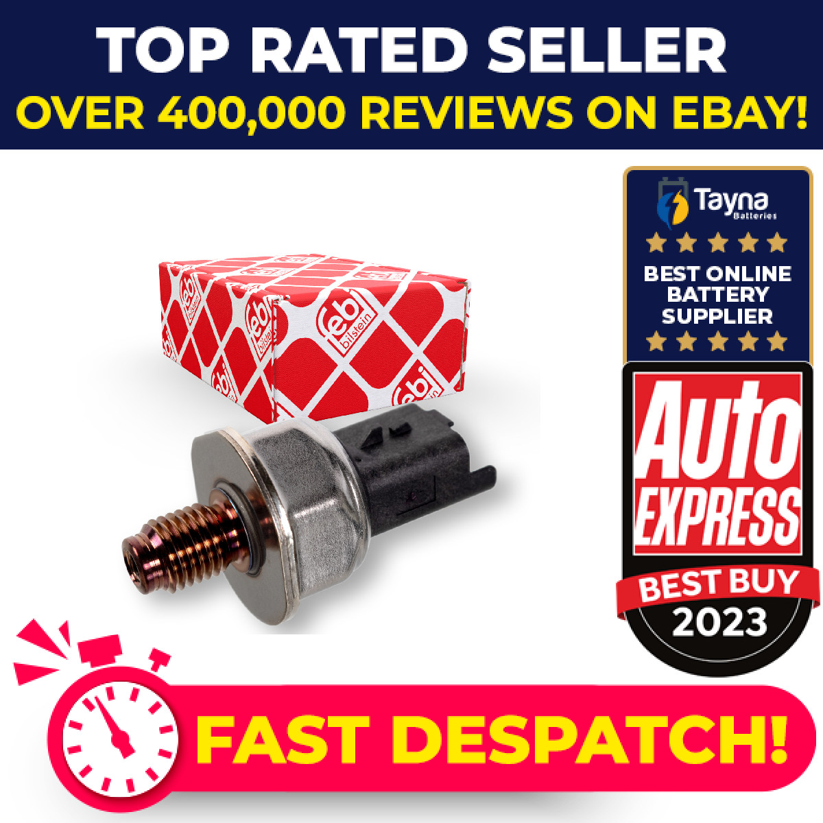 Fuel Pressure Sensor fits CITROEN C4 PICASSO Mk1, Mk2 1.6D 2010 on 1606643580