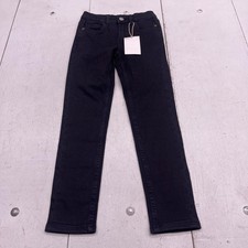 ZARA Jeans Youth 7-8 Black Skinny Stretch Denim Zip Fly NWT School Pants