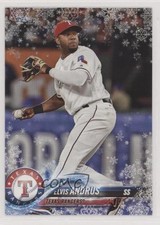 2018 Topps Holiday WalMart Mega Box Metallic Snowflake Elvis Andrus #HMW133 3v8