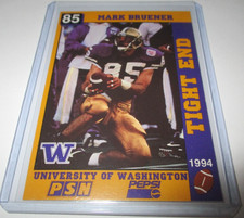 MARK BRUENER 1994 ROOKIE TRADING CARD UW HUSKIES TE RC STEELERS SAFEWAY DAWGS. rookie card picture