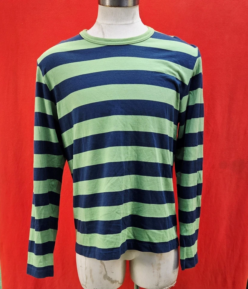 TROVATA ДЛИННЫМ РУКАВОМ МУЖСКАЯ РУБАШКА ИГРАТЬ ГОЛЬФ ЛОГОТИП (XL) ЗЕЛЕНАЯ ПОЛОСА - Изображение 2 из 4