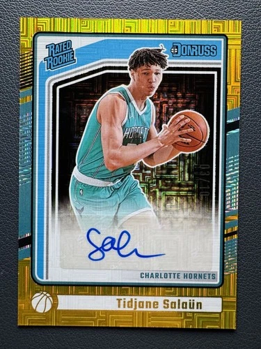 2024-25 Panini Donruss Tidjane Salaun #252 RC Rated Rookie Choice GOLD Auto /10