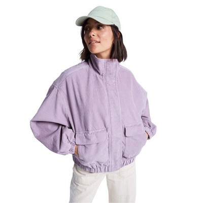 Roxy Womens Slow Song II Corduroy Oversized Bomber Jacket