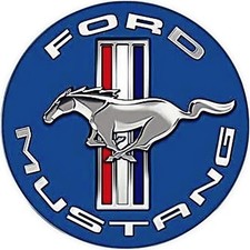 Blue Ford Mustang Logo Sticker Car Truck Wall Mirror Phone Tumbler Bumper Window Blue Ford Mustang Logo Sticker Car Truck Wall Mirror Phone Tumbler Bumper Window