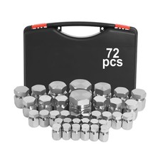 72 PCS Hydraulic Cap and Plug Kit JIC 37 Carbon Steel Zinc-Plated,