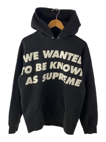 Felpa Supreme con cappuccio M cotone nero usata