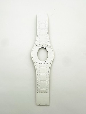 VERSACE WATCH STRAP  84Q  ECLISSI , WHITE LEATHER  GRECA PATTERNS   83Q