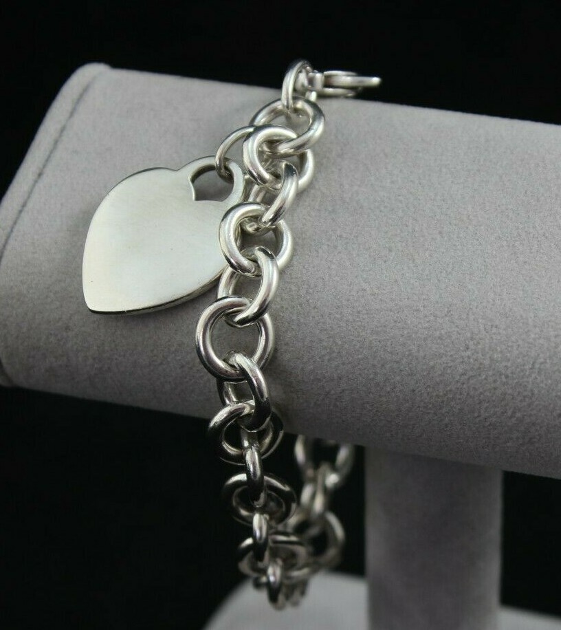 アクセサリー TIFFANY&Co. Heart Silver Bracelet Tiffany & Co heart links bracelet sterling silver 925 750