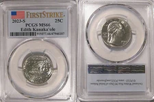 2023 S Edith Kanaka'ole 25c PCGS MS66 American Women Quarter FIRST STRIKE
