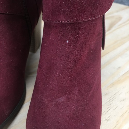 Apt.9 Boots Womens 7 M Advisor Ankle Bootie Burgundy Casual Comfort Block Heels - Picture 5 of 18